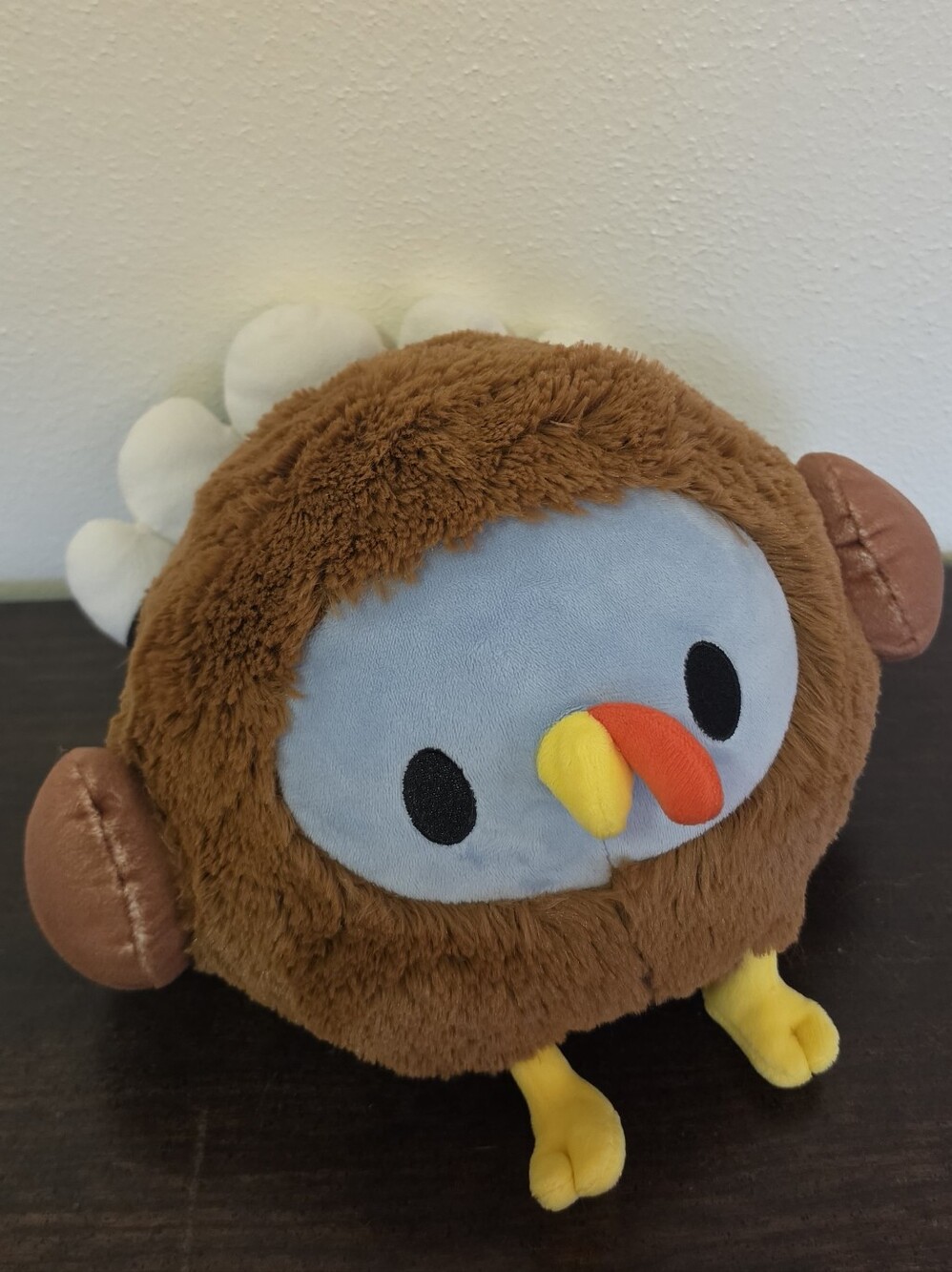 Squishables Plush Turkey Toy in Brown and Blue